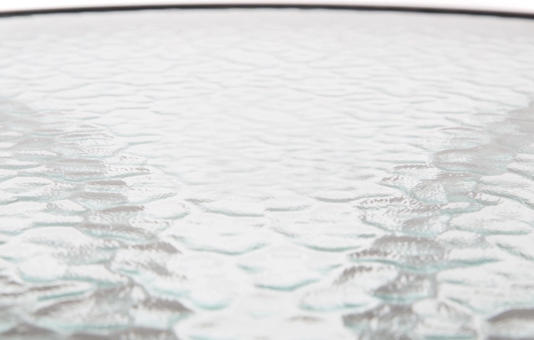 Plateau en verre résistant avec texture fine