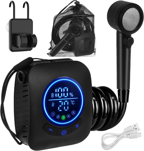 LED-display: watertemperatuur en laadstatus onder controle