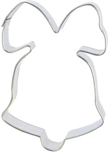 Koekjesuitsteker bel met strik 7 cm