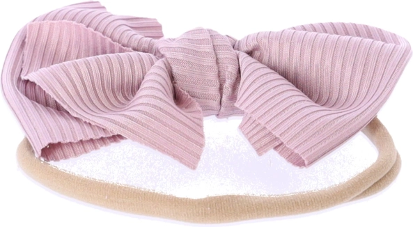 Kinderhoofdband met strik - vuilroze