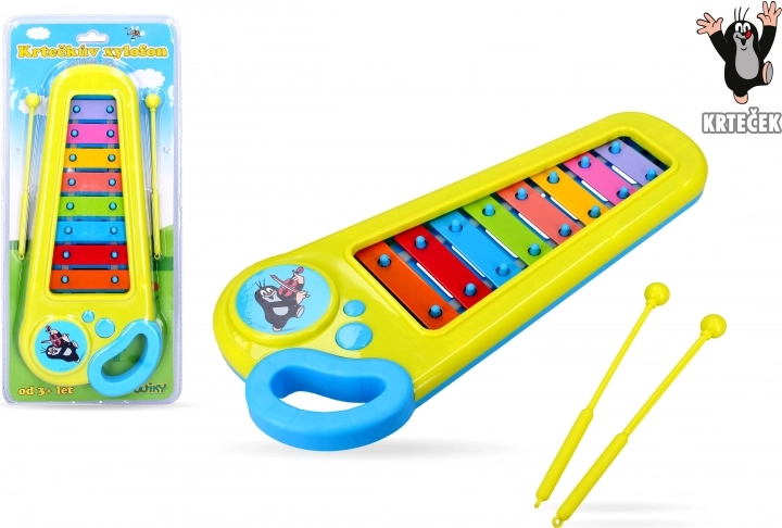 Children’s xylophone with Little Mole motif 33.5 × 14 cm