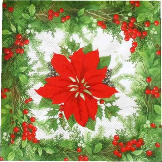 Kerstservetten Ster 3-laags 33 × 33 cm