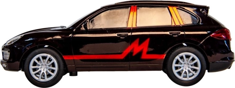 R/C op afstand bestuurbare SUV-auto met rode graphics