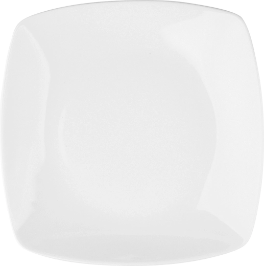 MARIAPAULA Moderna witte vierkante platte dinerbord 25 cm
