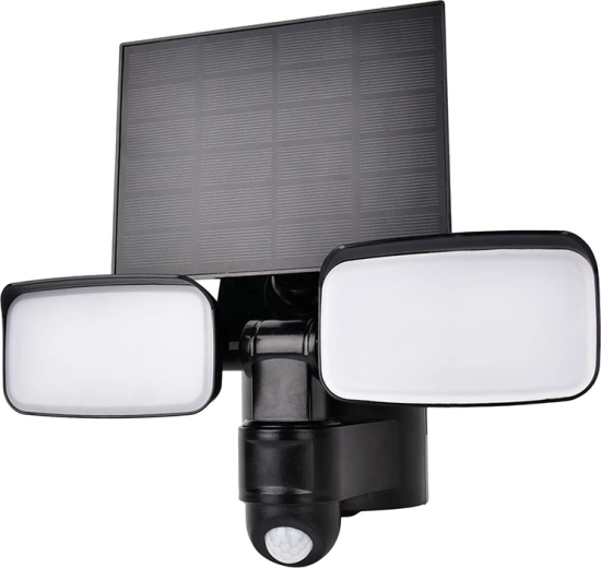Solight LED-zonnelamp voor buiten met bewegingssensor 9 W 850 lm 4000 K zwart - 1 stuk