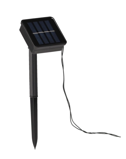 Easy installation with ground stake and IP44 durability