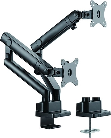 Dubbele monitorhouder tot 32" met veermechanisme