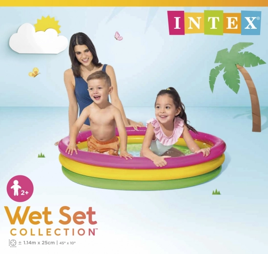 Intex kinder opblaasbaar zwembad 147 × 33 cm met drie ringen
