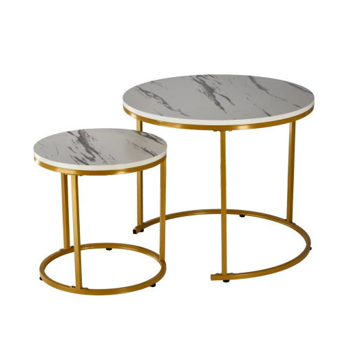 Elegant marble look and gold frame