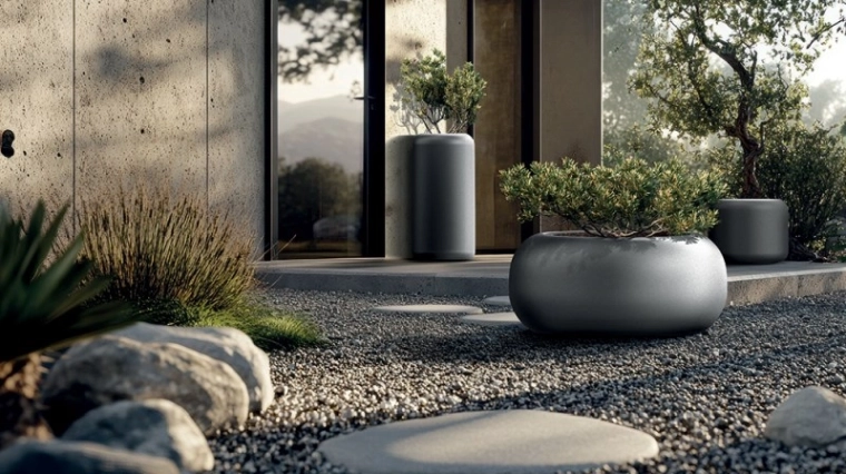 Minimalist cylindrical shape for a modern space
