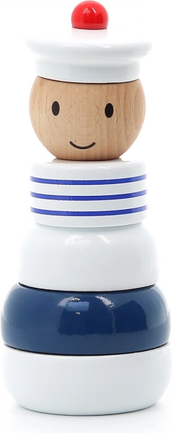 Wooden Stacking Tower in the Shape of a Sailor