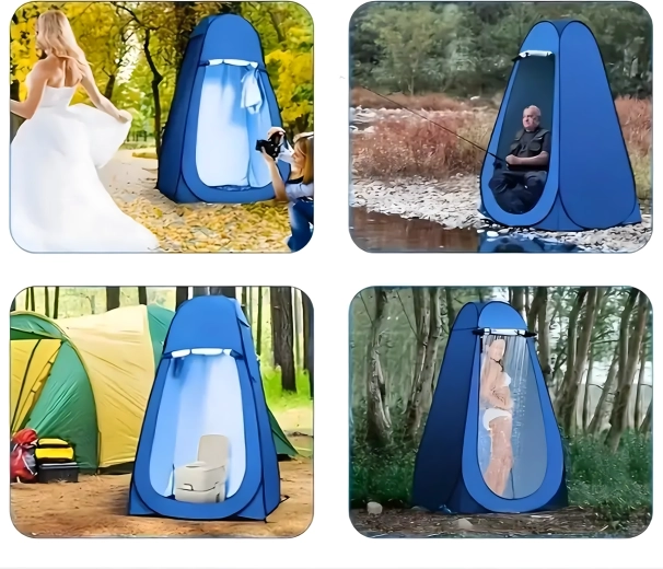 Privatsphäre zum Umziehen, Duschen und für die Toilette