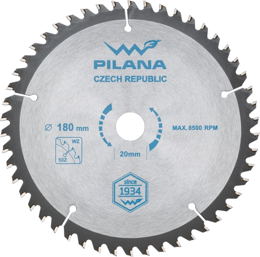 Zaagblad PILANA 180 mm, 50 tanden, WZ, SK