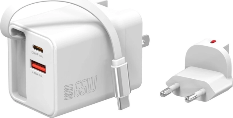 Integrated retractable “yo‑yo” cable