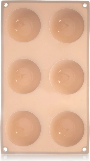 Silicone bakvorm voor halve bollen 28 × 16,5 cm, beige