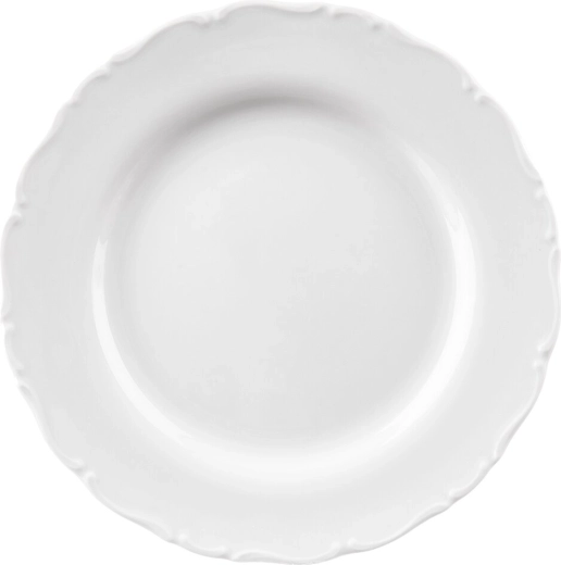 MONA porcelain shallow plate with rim, 24.5 cm