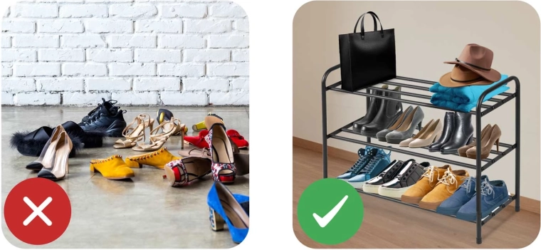 Tot 16 paar op drie legplanken