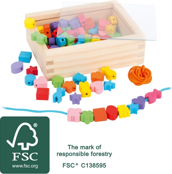 Holz-Perlen zum Auffädeln Small Foot