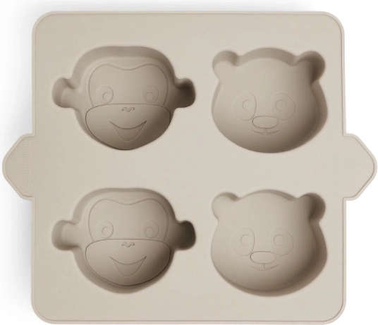NuuRoo Anan silicone baking molds in animal shapes, 2 pcs, cobblestone
