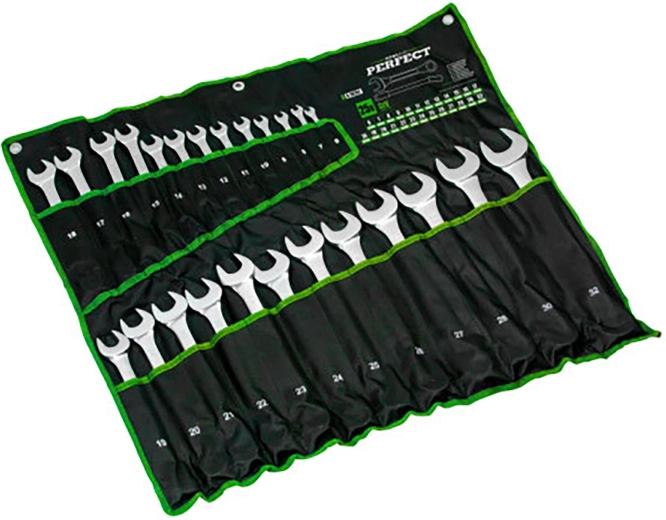 Jeu de clés mixtes Stalco polies 6–32 mm, 12 pièces
