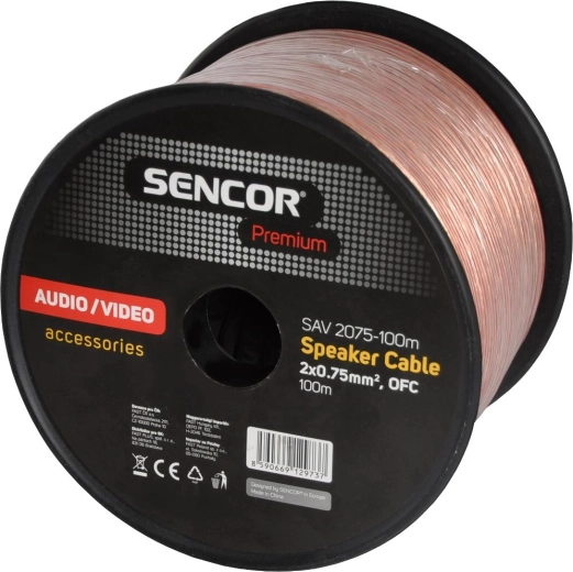 Sencor luidsprekerkabel 2×0,75 mm², 100 m