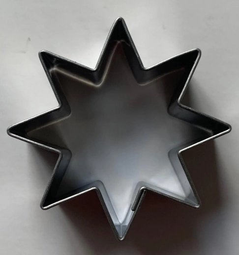 Uitsteker voor koekjes ster, 8-puntig, 40 mm, rvs