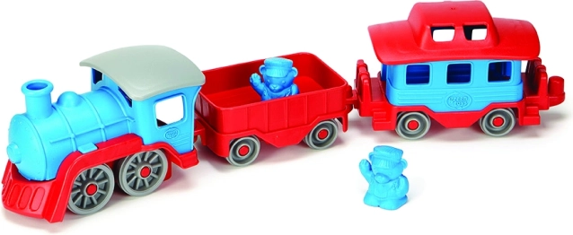 Green Toys blue train made from recycled plastic