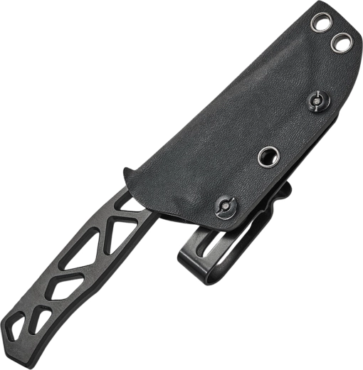 Compact full-tang construction with skeletonized handle