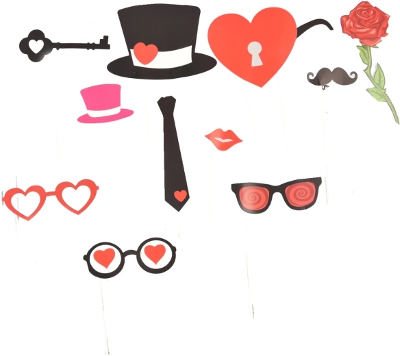 Mix photo de fête – accessoires pour photobooth (12 pcs)