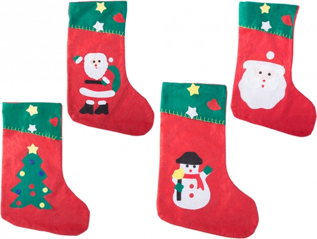 Kleurrijk vilten kerstmotief
