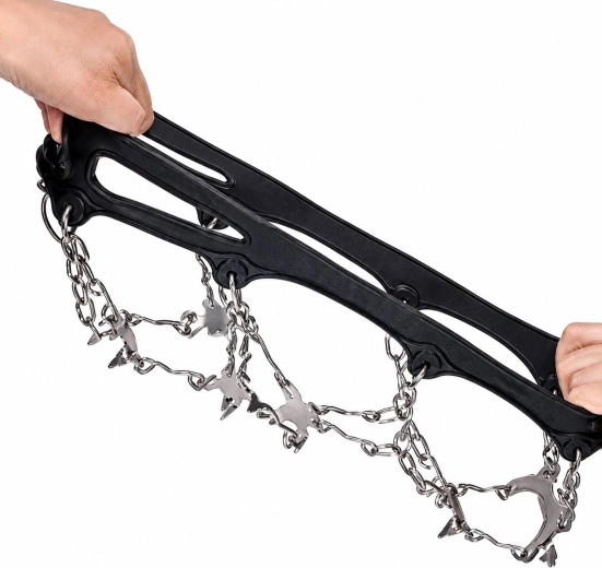 Steel chains and flexible fastening