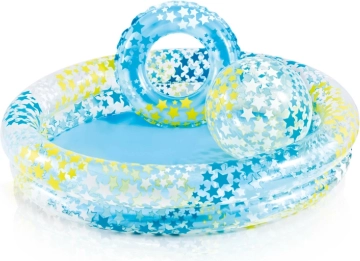opblaasbaar kinderzwembad met set ring en bal 122 × 25 cm