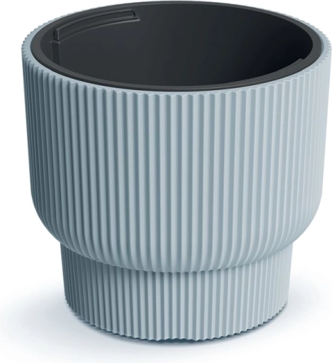 Pot de fleurs avec insert Milly 39,5 cm gris clair