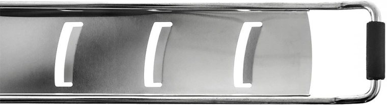 Five sharp stainless blades for even slices