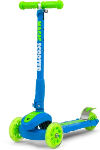 Trottinette à trois roues pour enfants Milly Mally Magic bleu-vert