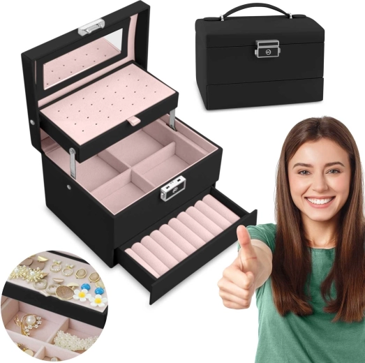 Massido MS-704 Jewelry Box Black