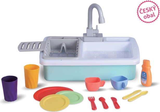 Children's kitchen sink with running water and accessories 40 cm