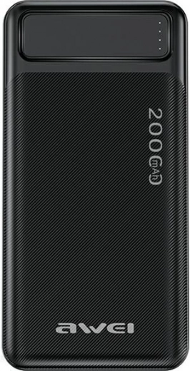 Batterie externe 20000 mAh P6K avec écran et 2× USB‑A