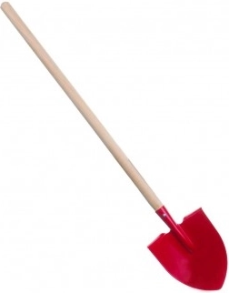 Teddies red garden spade with handle 80 cm – pointed