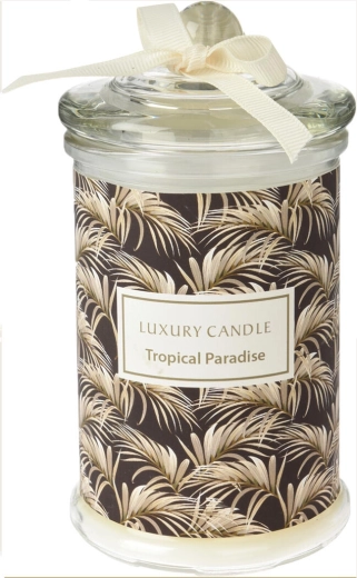 Stylish glass jar with lid