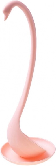 Louche flottante en forme de cygne avec support – rose