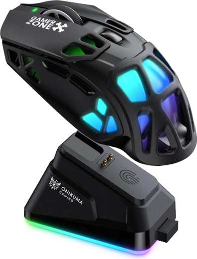 ONIKUMA DM09 Wireless Gaming Mouse with Charging Station, Black