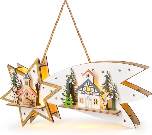 Houten decoratie met eenvoudig ophangen