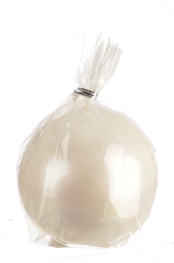 Matte white ball candle 8 cm