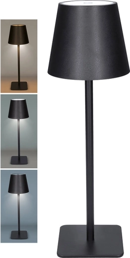 Solight LED oplaadlamp Lucca 120 lm, dimbaar, CCT, zwart