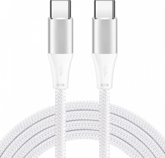USB‑C cable 2 m white, 60 W, PD 3.0 and QC 4.0+