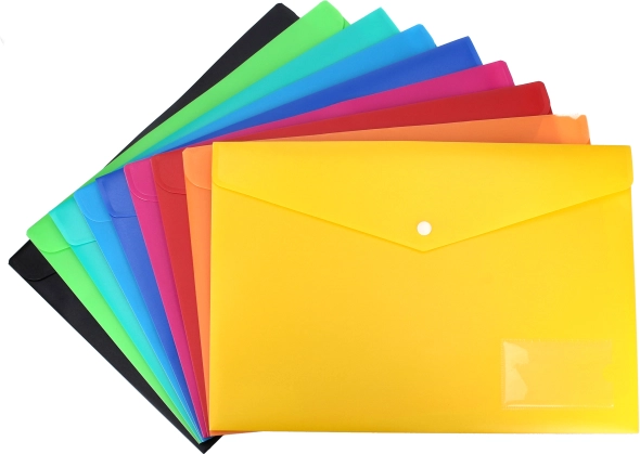 Folder with Snap from Soft Plastic