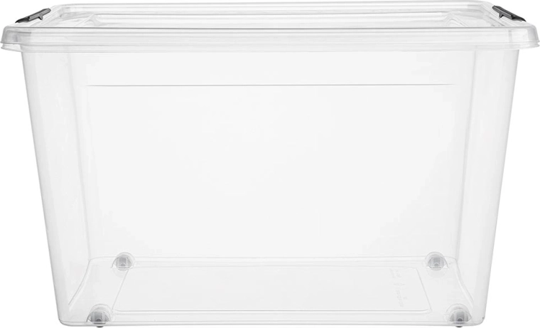 SimpleStore Aufbewahrungsbox mit Deckel und Rollen 60 l