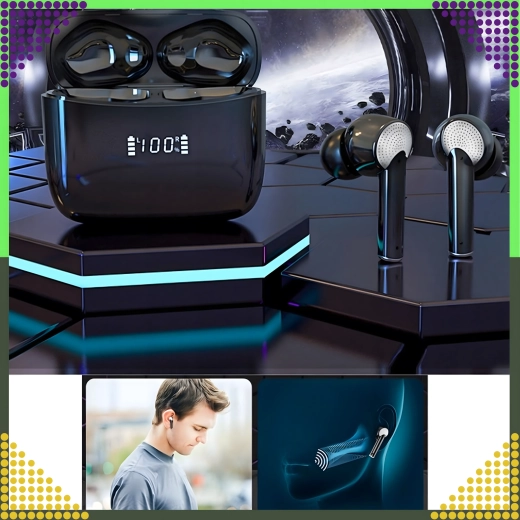 Wireless sports Bluetooth earphones with power bank and microphone