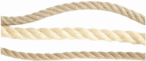 Natural twisted rope 16 mm with polypropylene reinforcement, 50 m